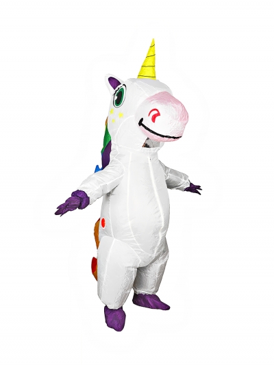 Надувной костюм Единорог, белый-5